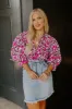 Endearing Romance Floral Top in Pink Curves sold by Impressions