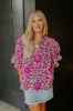 Endearing Romance Floral Top in Pink Curves sold by Impressions