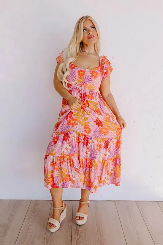 Hibiscus Harmony Midi Curves sold by Impressions