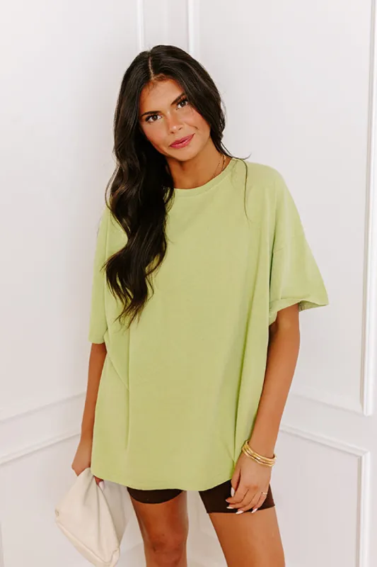 Learn As You Go Shift Tee in Lime sold by Impressions