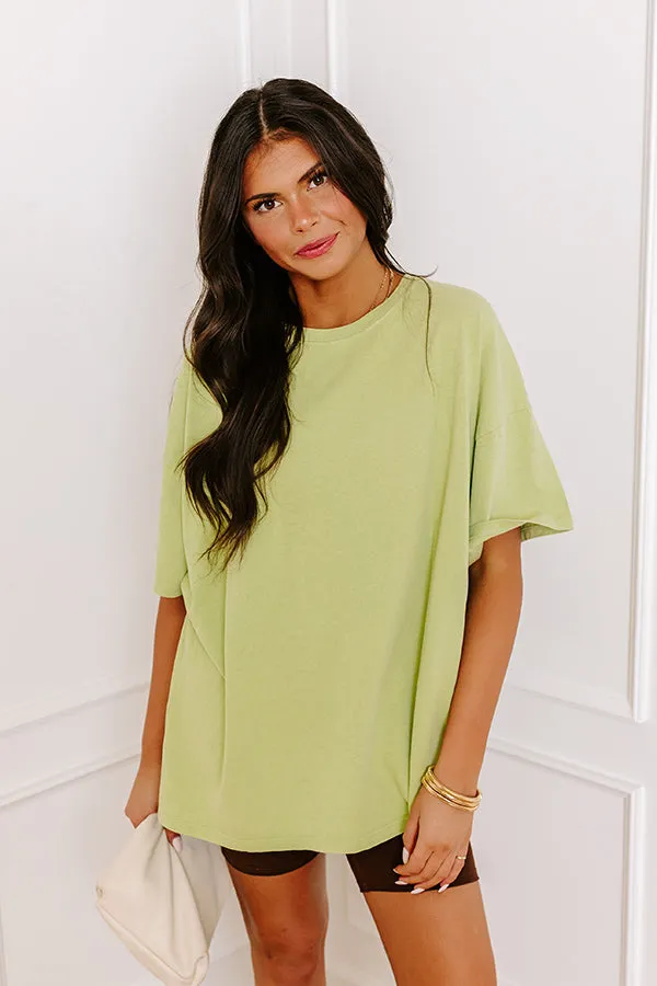 Learn As You Go Shift Tee in Lime sold by Impressions