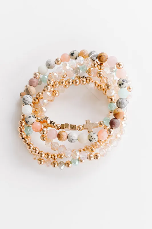 Full Of Faith Bracelet Set in Multi sold by Impressions