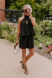 Dare To Indulge Romper In Black sold by Impressions