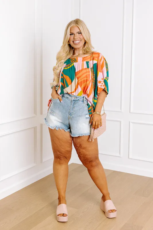 Seeking Sunshine Shift Top In Green Curves sold by Impressions