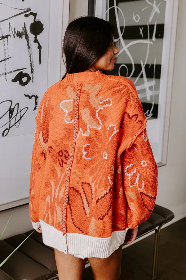 Lost In A Novel Knit Cardigan In Orange sold by Impressions product image thumbnail 3