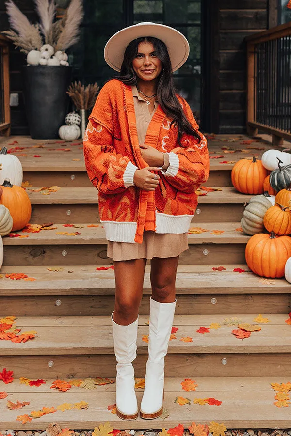 Lost In A Novel Knit Cardigan In Orange sold by Impressions product image thumbnail 5