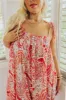 Bloom With A View Satin Romper In Coral Curves sold by Impressions