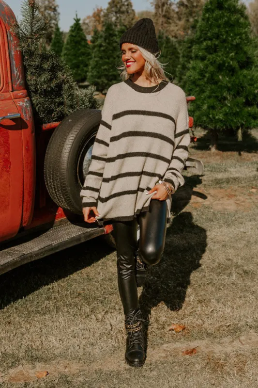 Grateful Life Stripe Knit Sweater sold by Impressions