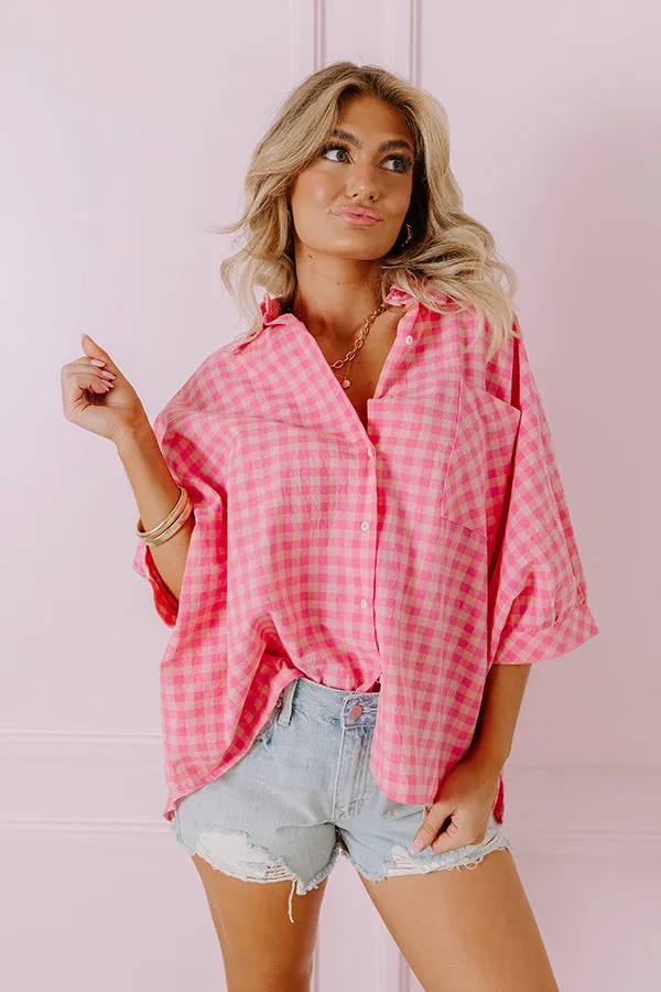 Vacay Ways Oversized Button Up sold by Impressions