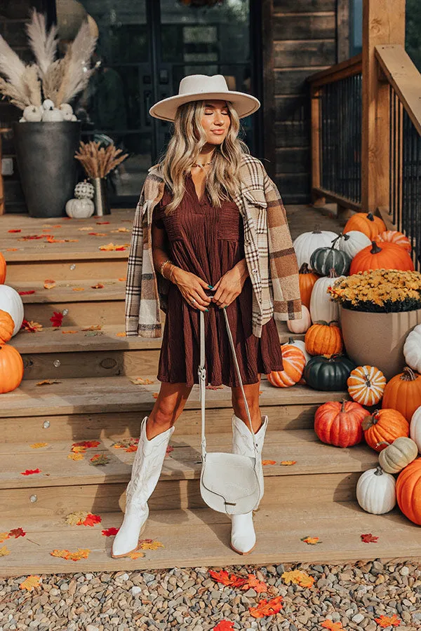 Long Weekend Wonderful Shift Dress In Chocolate sold by Impressions product image thumbnail 4