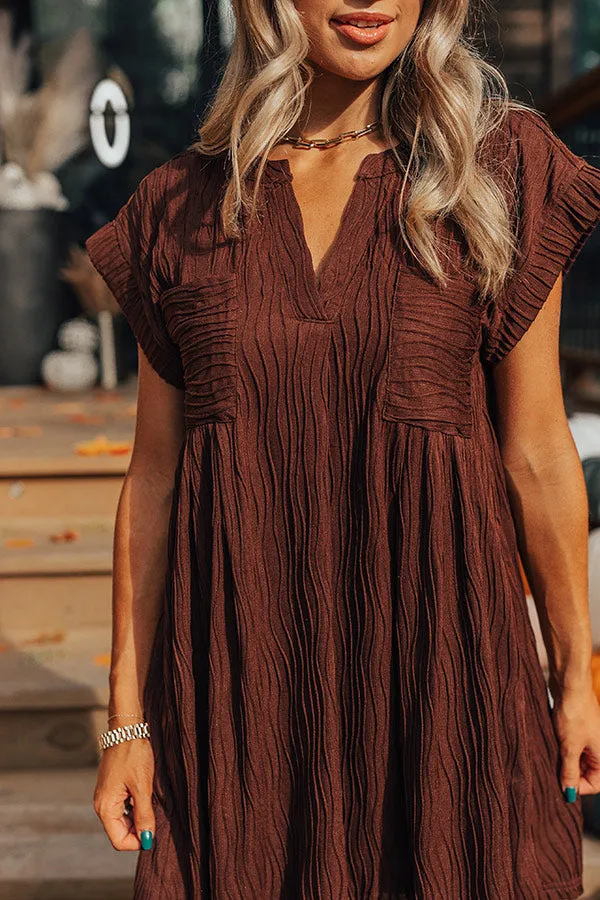 Long Weekend Wonderful Shift Dress In Chocolate sold by Impressions