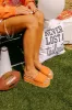 The Lainey Chenille Woven Platform Sandal in Orange sold by Impressions