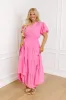 Simply Sweet Maxi Dress in Pink Curves sold by Impressions