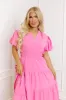Simply Sweet Maxi Dress in Pink Curves sold by Impressions