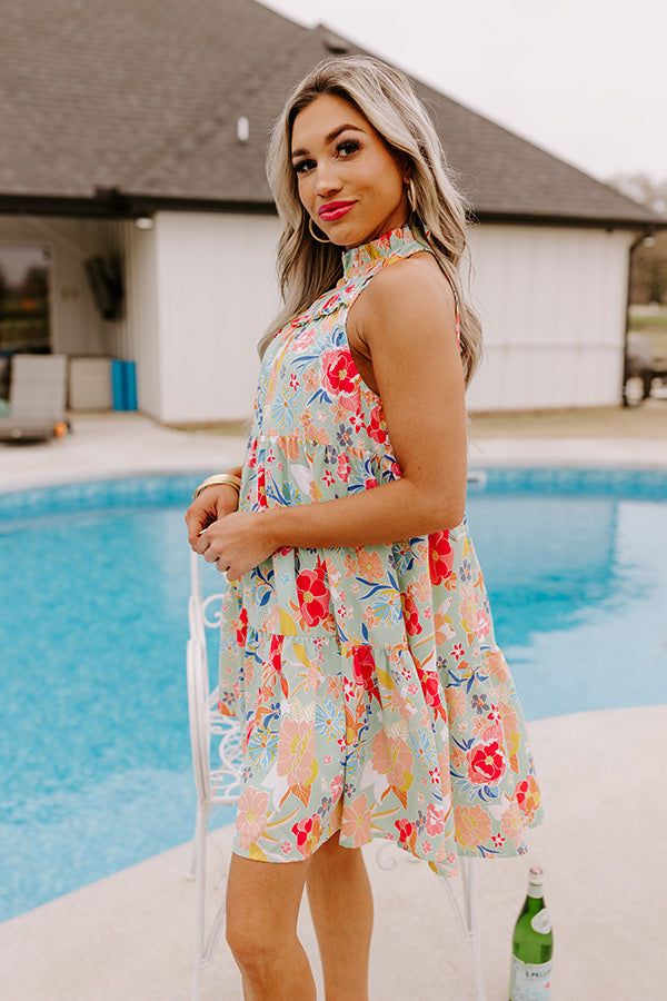 Fairytale Friendly Shift Dress In Mint sold by Impressions product image thumbnail 4