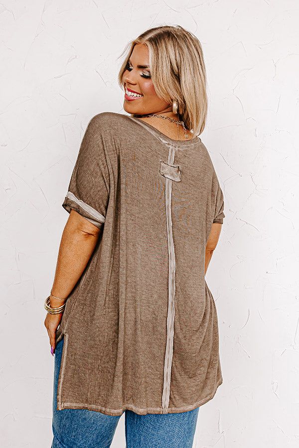 Friendly Smiles Shift Tee in Mocha sold by Impressions product image thumbnail 5