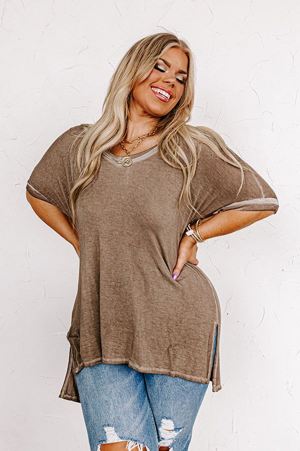 Friendly Smiles Shift Tee in Mocha sold by Impressions product image thumbnail 3