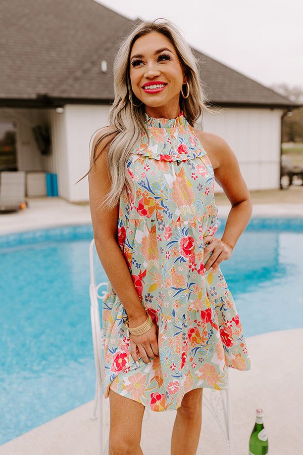 Fairytale Friendly Shift Dress In Mint sold by Impressions product image thumbnail 3