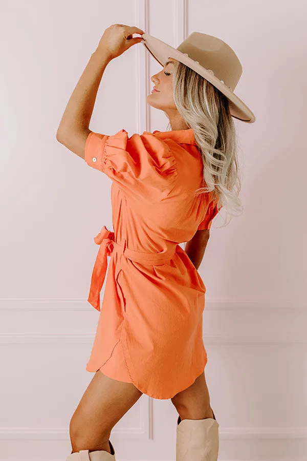 Coastal Views Button Down Mini Dress in Orange sold by Impressions product image thumbnail 3