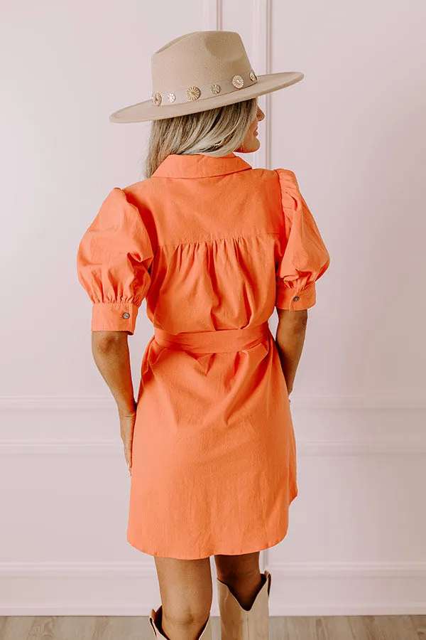 Coastal Views Button Down Mini Dress in Orange sold by Impressions product image thumbnail 4