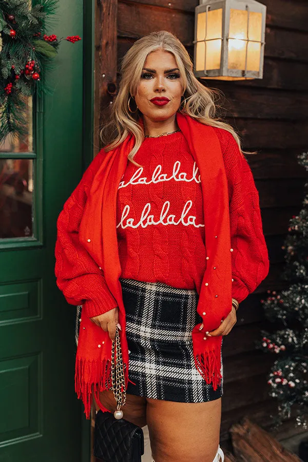 Escape To Comfort Embellished Scarf In Red sold by Impressions product image thumbnail 3