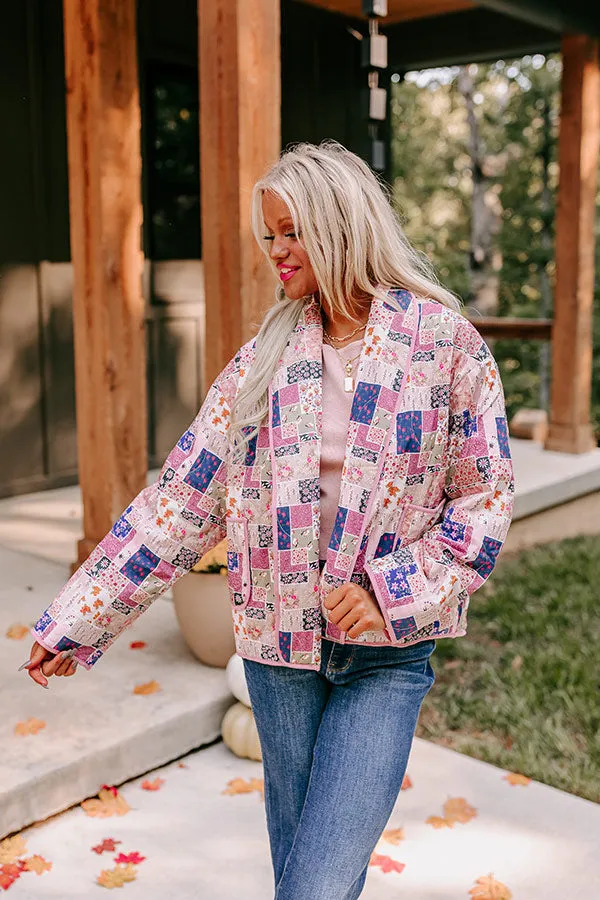 Pumpkin Patch Please Floral Jacket in Blush sold by Impressions