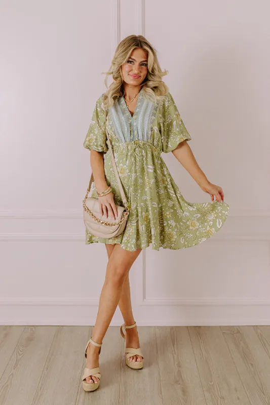 Better Off In Bali Floral Mini Dress sold by Impressions
