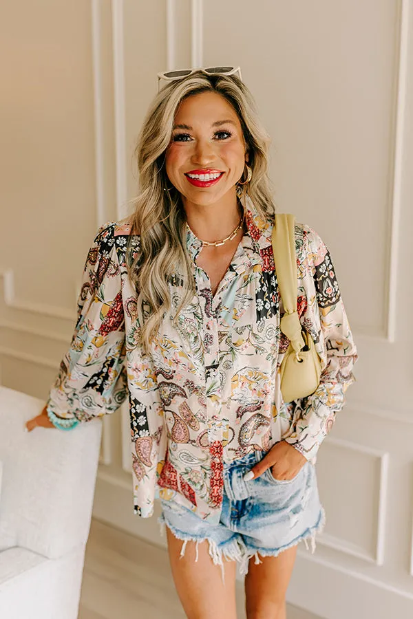 On A High Note Satin Top sold by Impressions