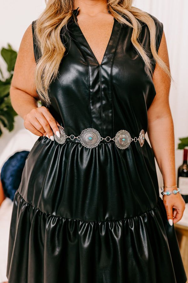 Map The Route Concho Belt in Silver sold by Impressions