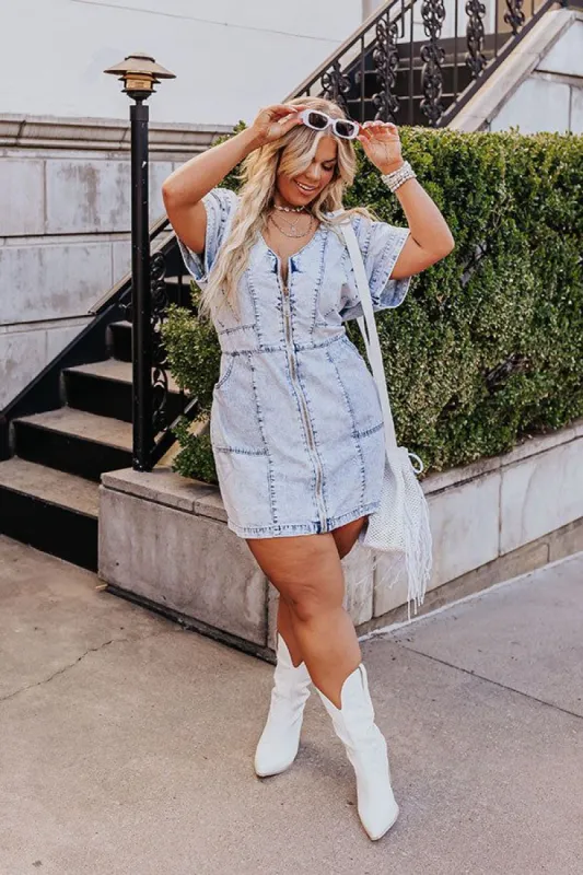 New York State of Mind Denim Dress Curves sold by Impressions