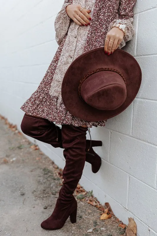 The Charleston Thigh High Boot In Chestnut sold by Impressions