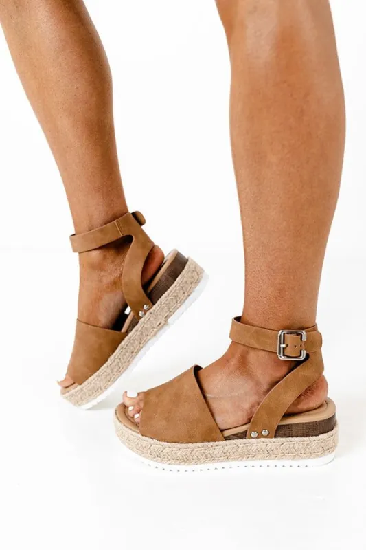 The Brighton Espadrille In Tan sold by Impressions