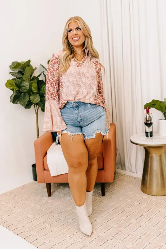 Listening To Records Paisley Shift Top Curves sold by Impressions