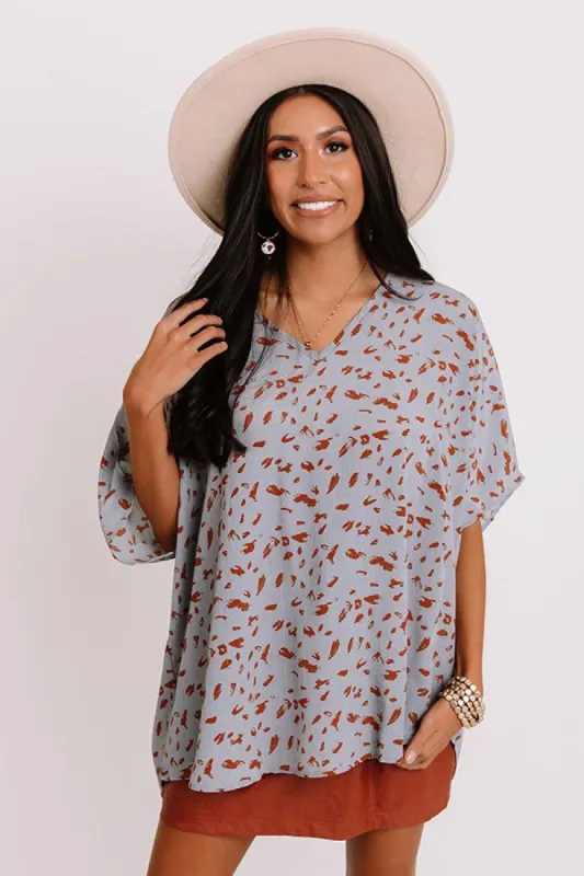 Pretty In Portland Shift Top In Airy Blue sold by Impressions