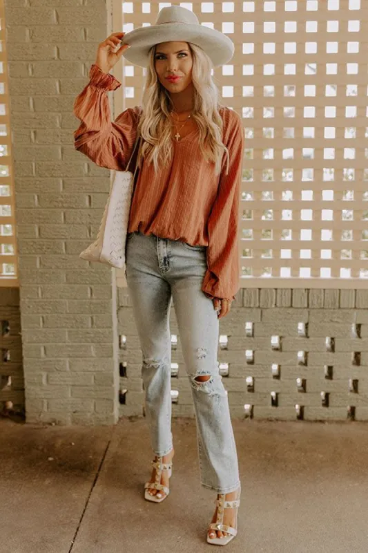 The Winette Top in Rustic Rose sold by Impressions