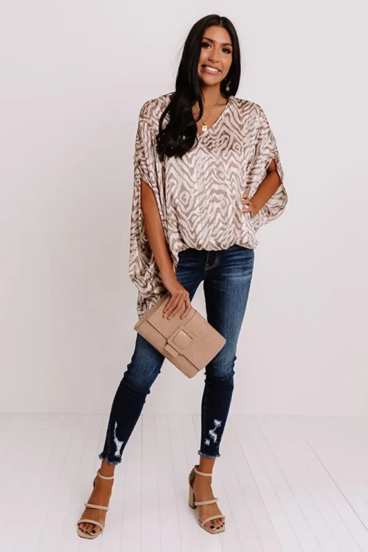 Ready For Date Night Top In Mocha sold by Impressions