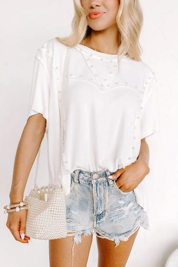 Poised Romance Embellished Top In White sold by Impressions product image thumbnail 3