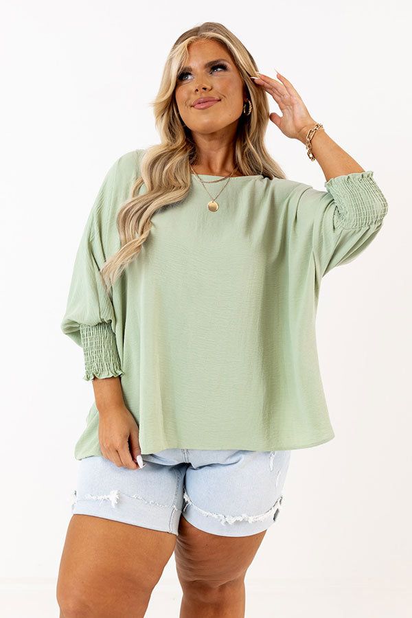 Appreciate You Shift Top In Sea Glass Curves sold by Impressions product image thumbnail 2