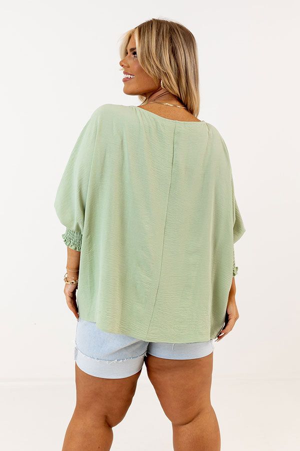 Appreciate You Shift Top In Sea Glass Curves sold by Impressions product image thumbnail 3