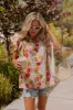 Floral Galore Shift Top In Violet sold by Impressions