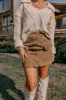 Lost In Your Eyes Corduroy Skirt In Martini Olive sold by Impressions