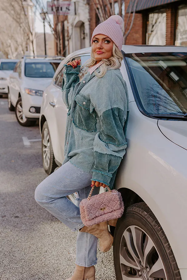 Cabin Parkway Corduroy Jacket in Teal sold by Impressions product image thumbnail 3