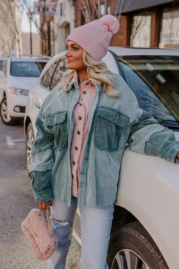 Cabin Parkway Corduroy Jacket in Teal sold by Impressions product image thumbnail 2