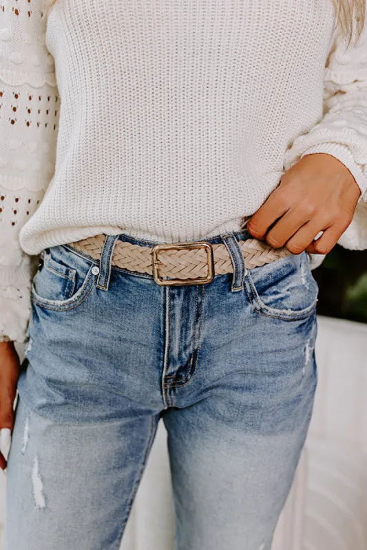 Oh So Chic Faux Leather Belt in Warm Taupe sold by Impressions