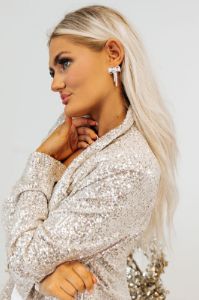 Front Row Effortless Earrings In Silver sold by Impressions