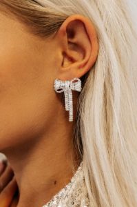Front Row Effortless Earrings In Silver sold by Impressions