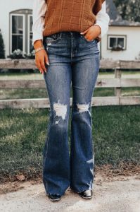 The Koty High Waist Distressed Flare sold by Impressions