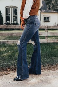 The Koty High Waist Distressed Flare sold by Impressions