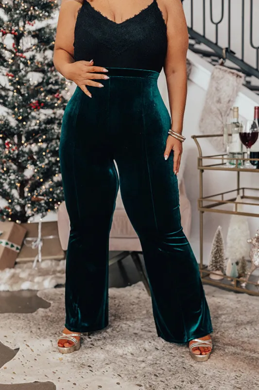 Glamour Galore High Waist Velvet Pants Curves sold by Impressions
