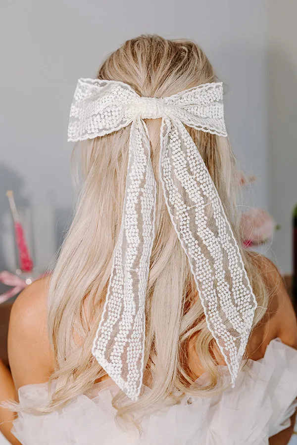 The Brooklyn Lace Bow Hair Clip sold by Impressions product image thumbnail 3